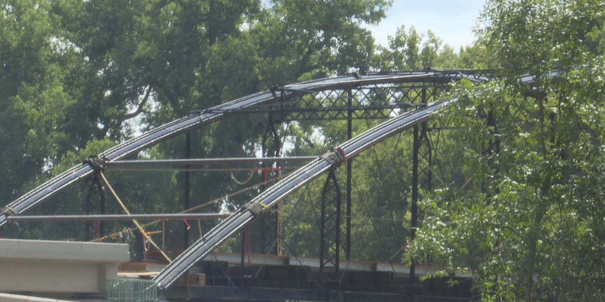 Parkgoers looking forward to the reinstalled Kern Bridge at Sibley Park and Land of Memories