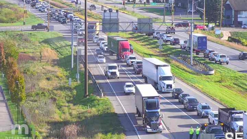 The Minnesota Department of Transportation is assisting on the scene of what appears to be...