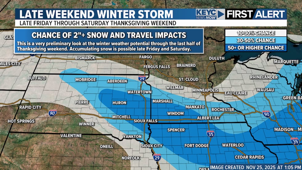 More snow is possible after Thanksgiving.