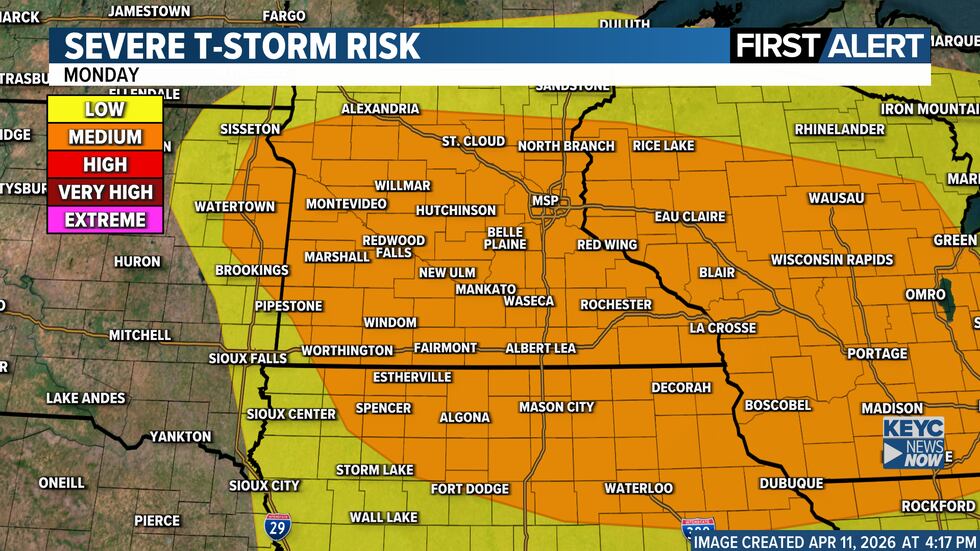 Keyc UPDATE: Severe threat builds into early next week