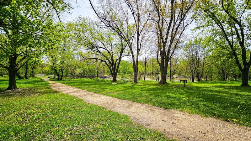 A pleasant spring day at Flandrau State Park in New Ulm, MN