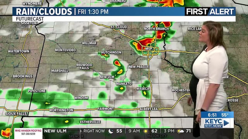 Minor rain chances possible today and Friday with a quieter weekend on the way.
