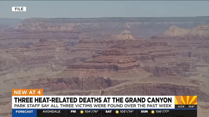 Three people died at the Grand Canyon this week in separate incidents and rangers believe the...