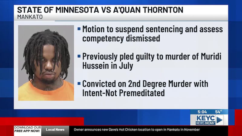 A competency motion that could have suspended the sentencing of A’Quan Thornton, a 24-year-old...