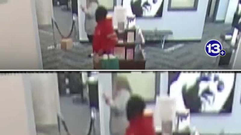 Surveillance footage apparently shows someone throwing a box of cockroaches at a library...